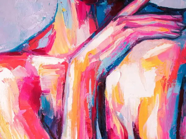 fragment-oil-portrait-painting-multicolored-tones-abstract-picture-beautiful-woman-conceptual-closeup-oil-painting-palette-knife-canvas -  - Light & Form
